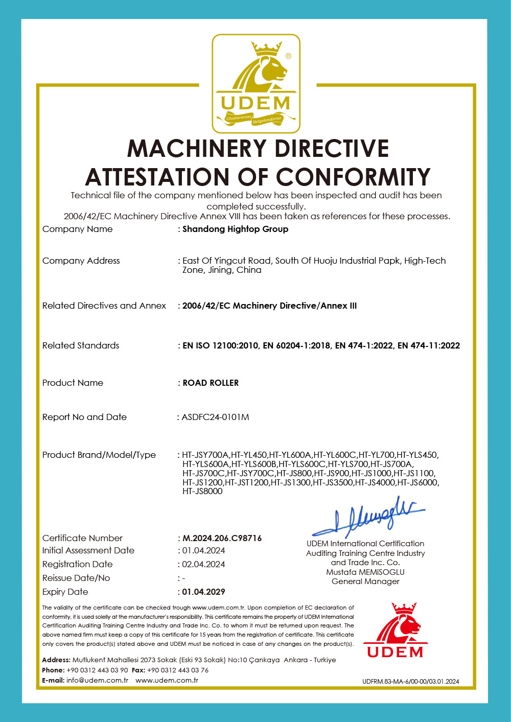 HIGHTOP Road Roller CE